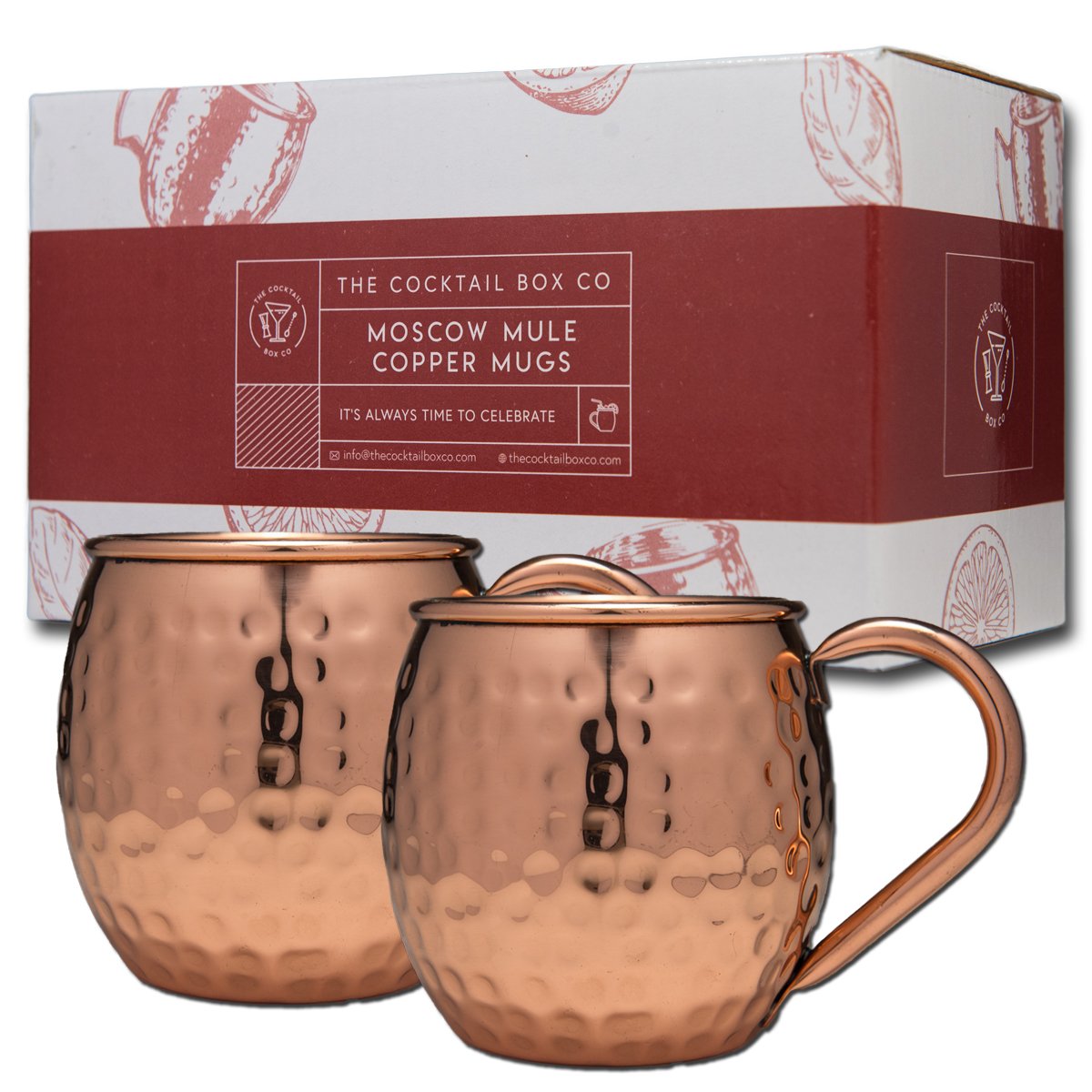 The Moscow Mule Cocktail Kit and Copper Mugs Gift Set
