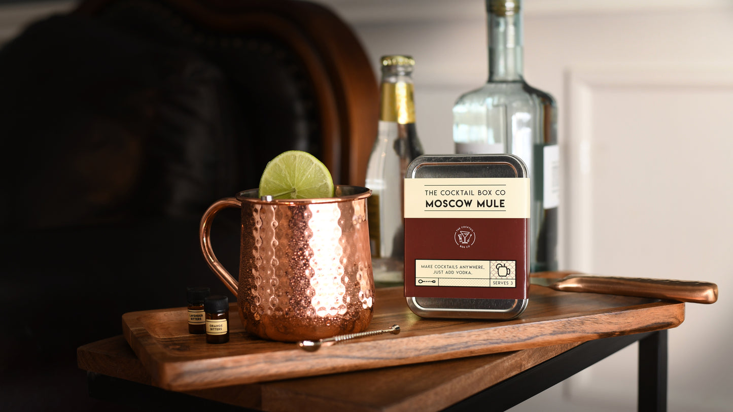 The Moscow Mule Cocktail Kit and Copper Mugs Gift Set
