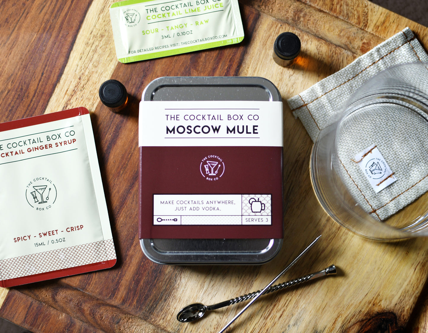 The Moscow Mule Cocktail Kit and Copper Mugs Gift Set