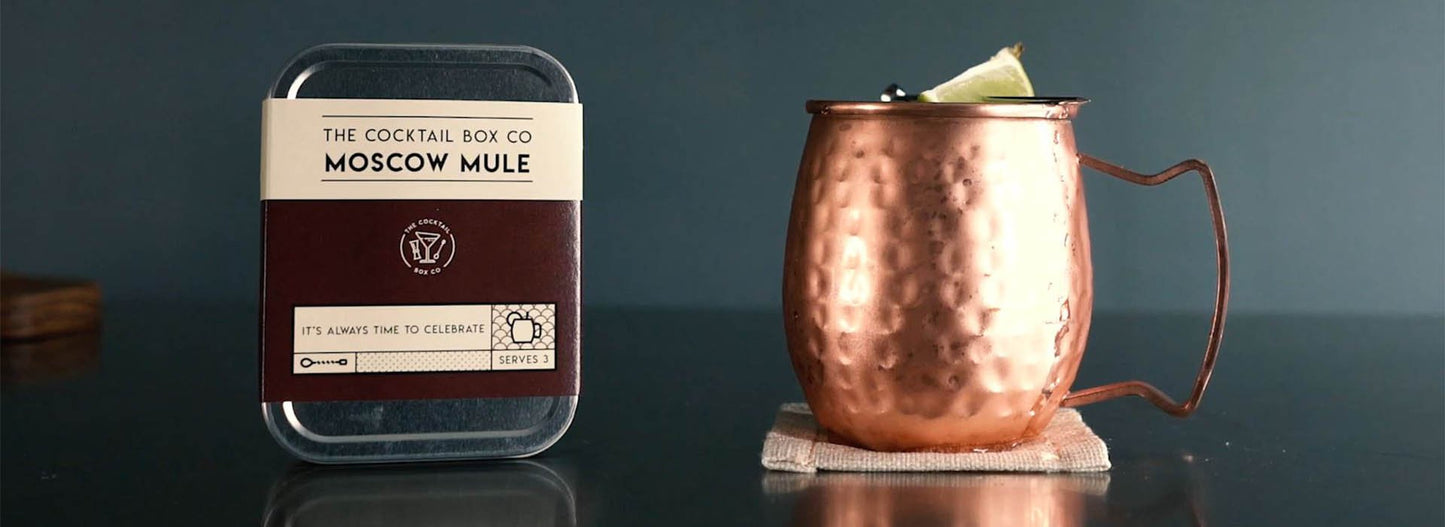 The Moscow Mule Cocktail Kit and Copper Mugs Gift Set