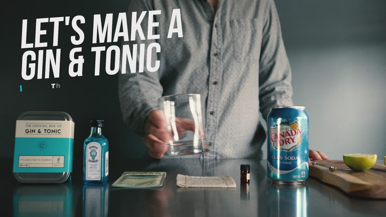 Classic Gin & Tonic Cocktail Kit - per 10 persone - con anche il ghiaccio